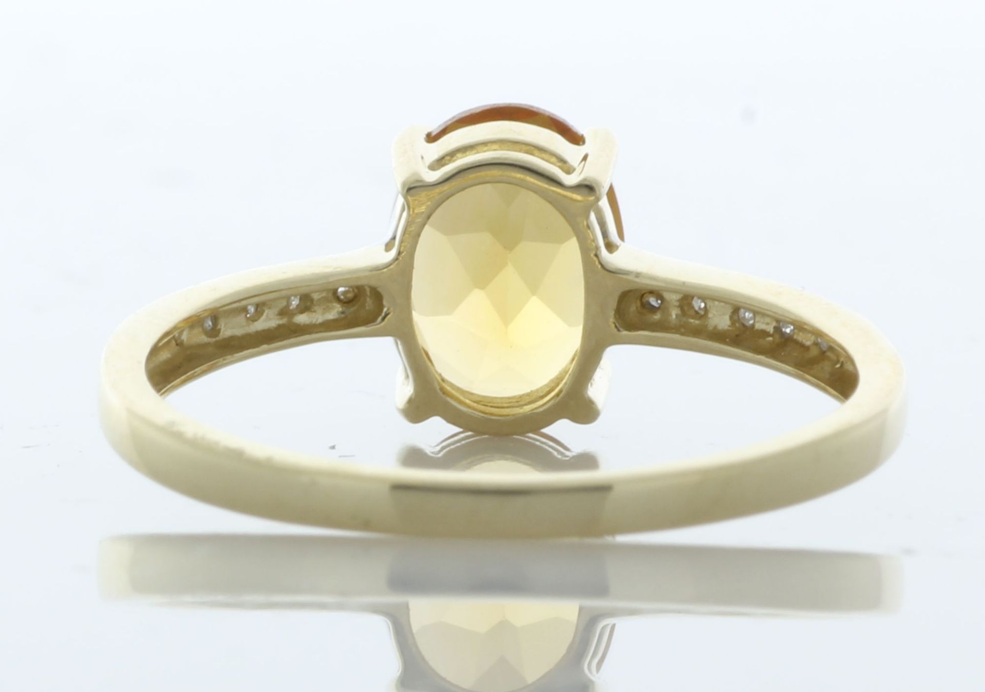 9ct Yellow Gold Diamond And Citrine Ring (C1.09) 0.04 Carats - Image 3 of 3