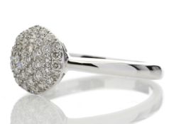9ct White Gold Diamond Cluster Ring 0.51 Carats