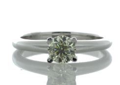 18ct White Gold Single Stone Rex Set Diamond Ring 0.71 Carats