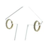 18ct Yellow Gold Claw Set Hoop Diamond Earring 0.26 Carats