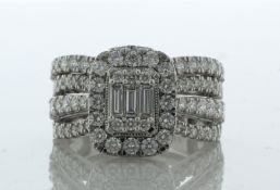 14ct White Gold Diamond Ring Set 2.00 Carats