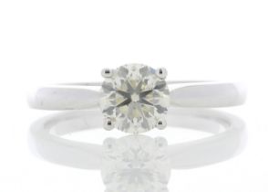 18ct White Gold Solitaire Diamond Ring 0.90 Carats