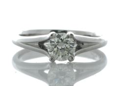 18ct White Gold Single Stone Prong Set Diamond Ring 0.71 Carats