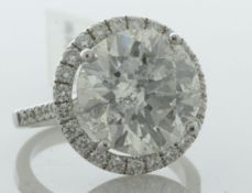 18ct White Gold Halo Setting Ring 8.00 Carats