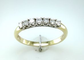 18ct Claw Set Semi Eternity Diamond Ring 0.33 Carats