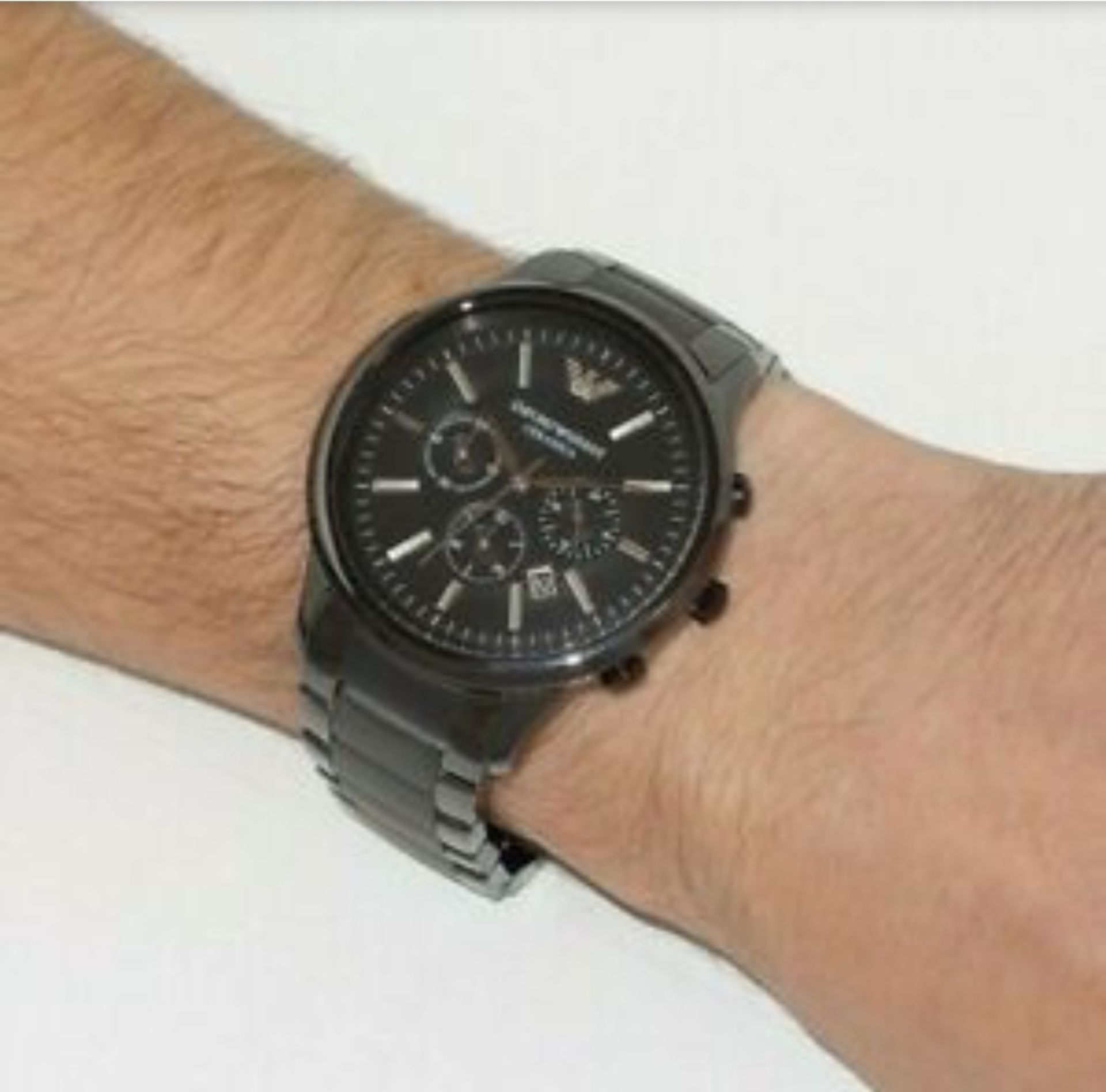 Emporio Armani AR1451 Men's Ceramica Black Ceramic Bracelet Quartz Chronograph Watch - Image 2 of 6