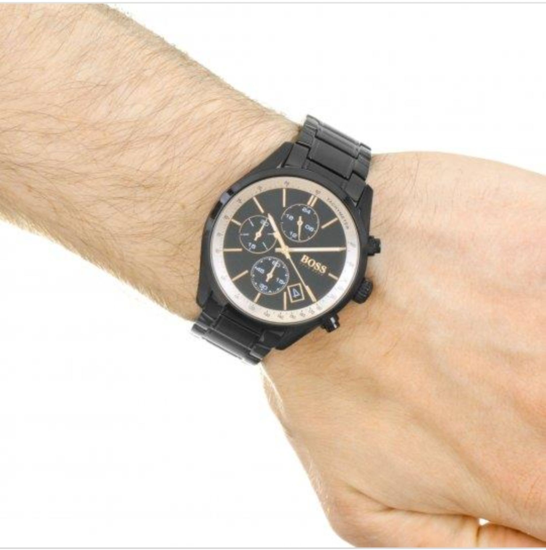 Hugo Boss 1513578 Men's Grand Prix Black Stainless Steel Bracelet Chronograph Watch - Image 2 of 7