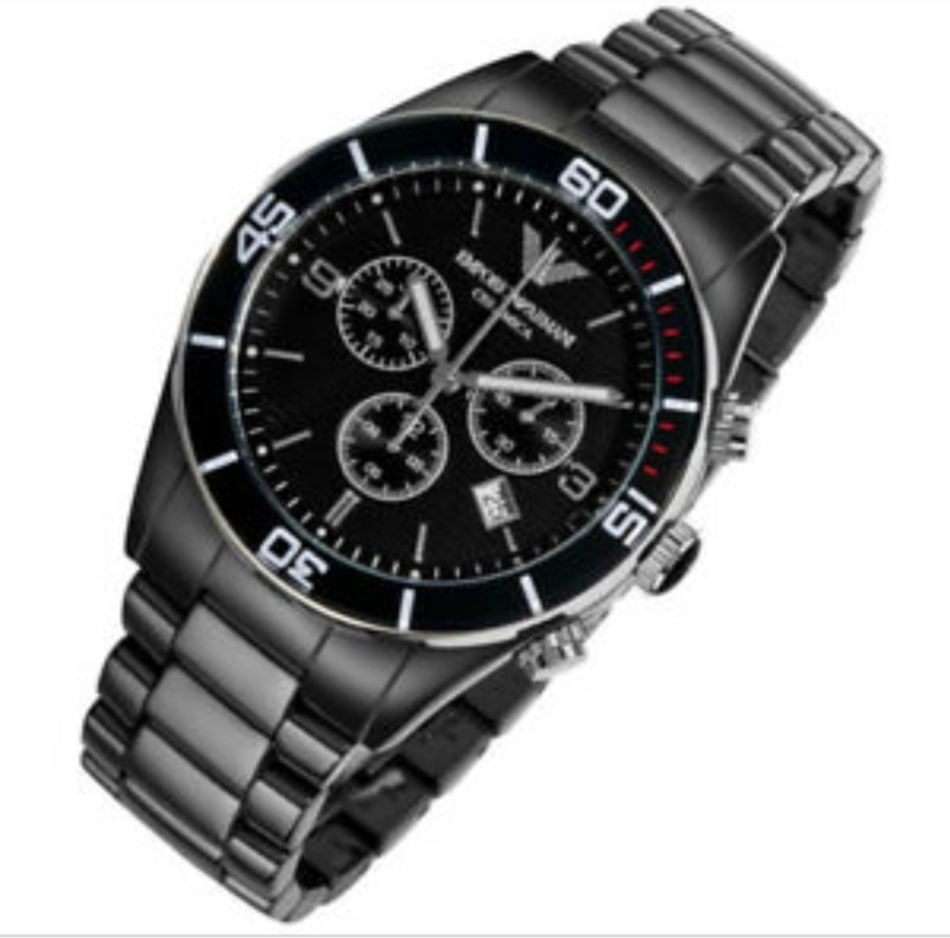 Emporio Armani AR1421 Men's Black Ceramica Chronograph Watch - Image 2 of 6