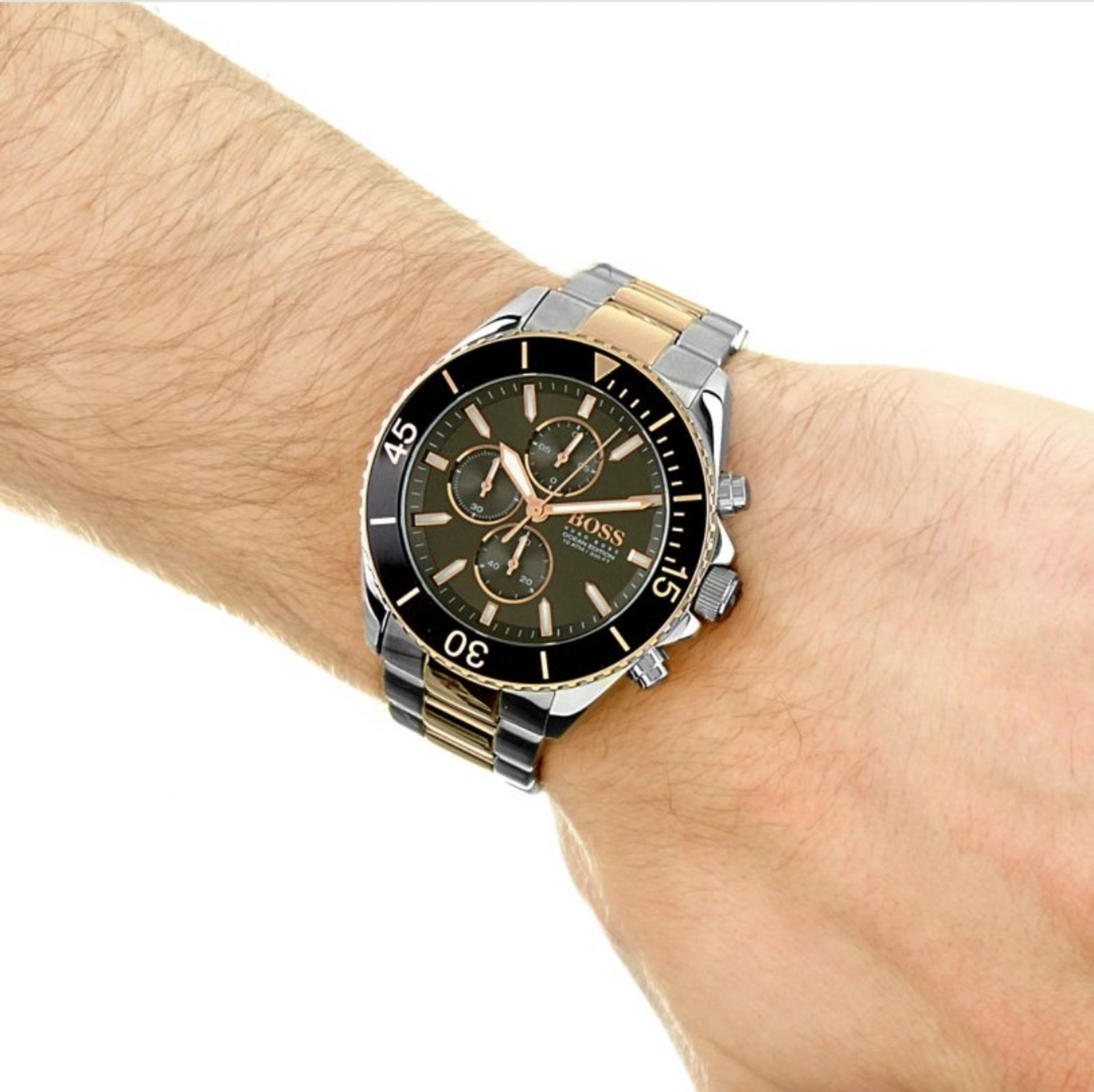 Hugo Boss 1513705 Men's Ocean Edition Two Tone Bracelet Chronograph Watch - Image 2 of 7
