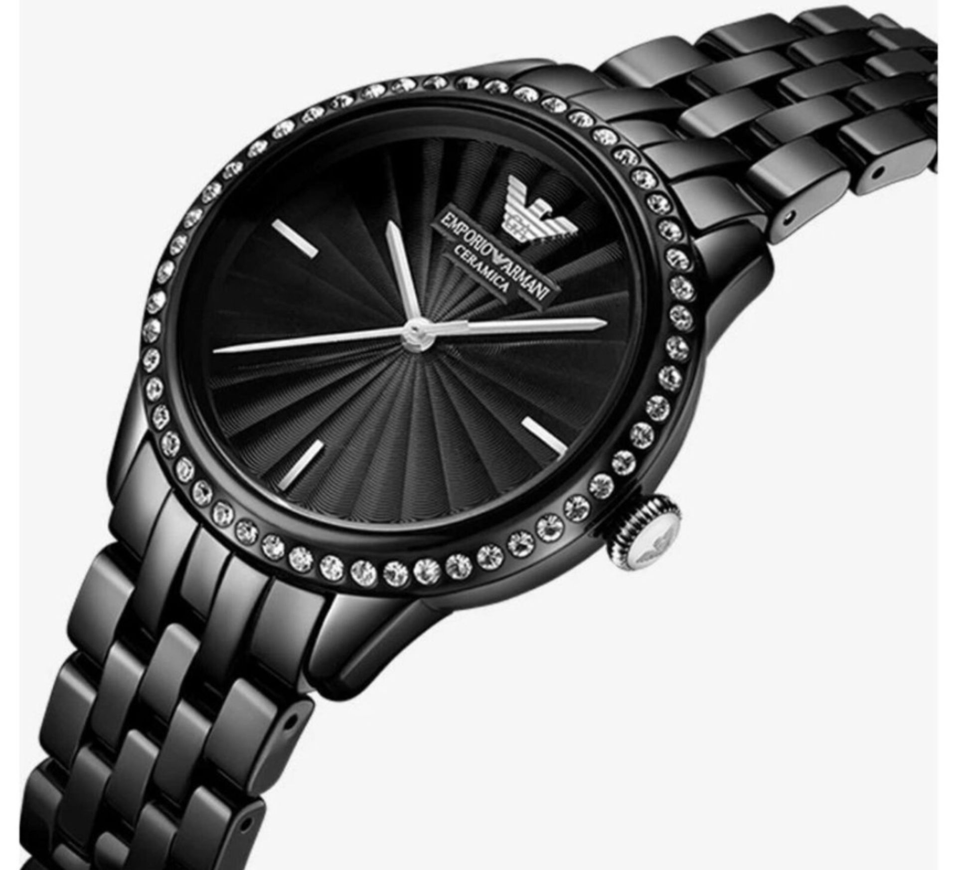 Emporio Armani AR1478 Ladies Black Ceramica Quartz Watch - Image 5 of 6