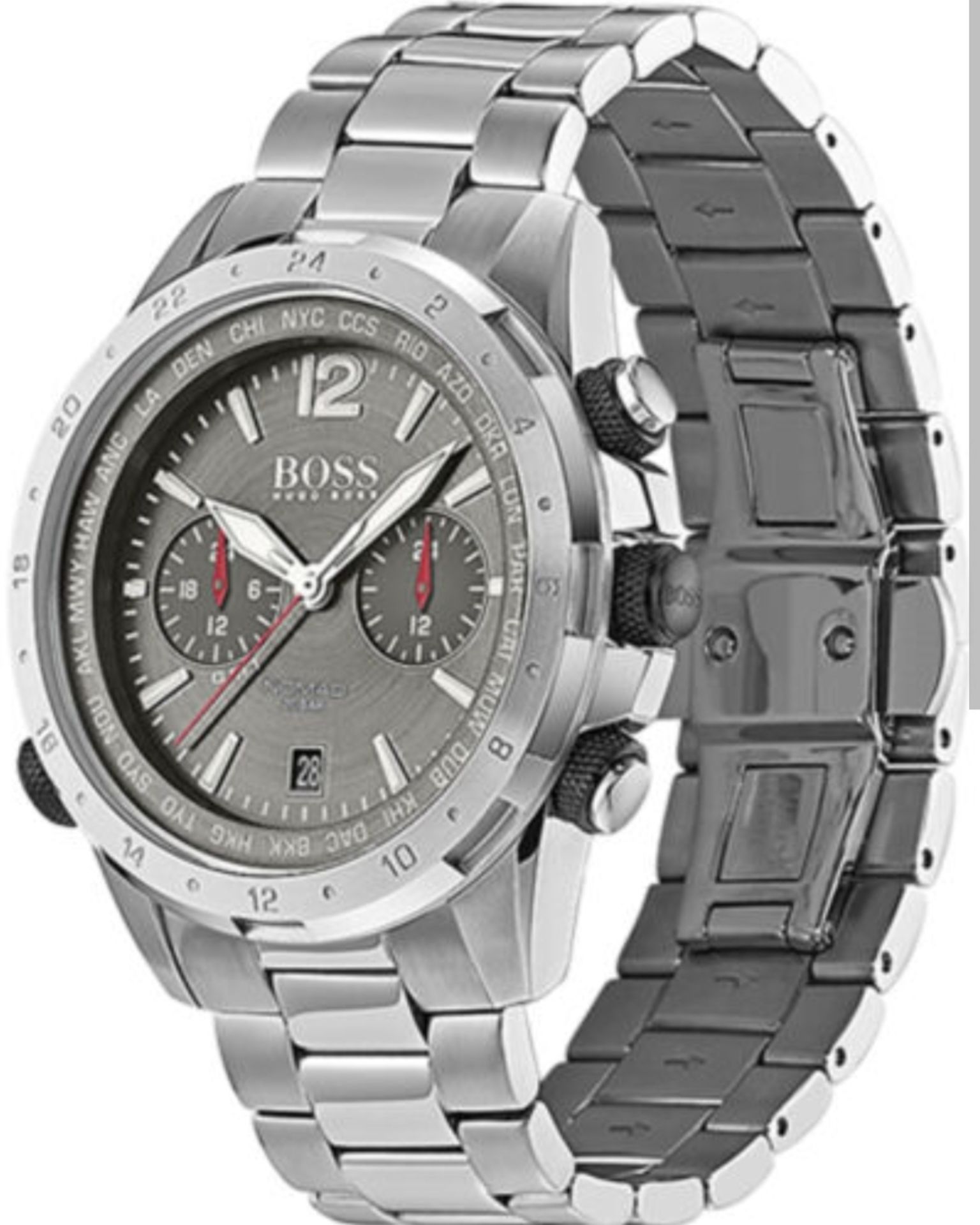Hugo Boss 1513774 Men's Nomad Stainless Steel Bracelet Quartz Chronograph Watch - Image 2 of 8