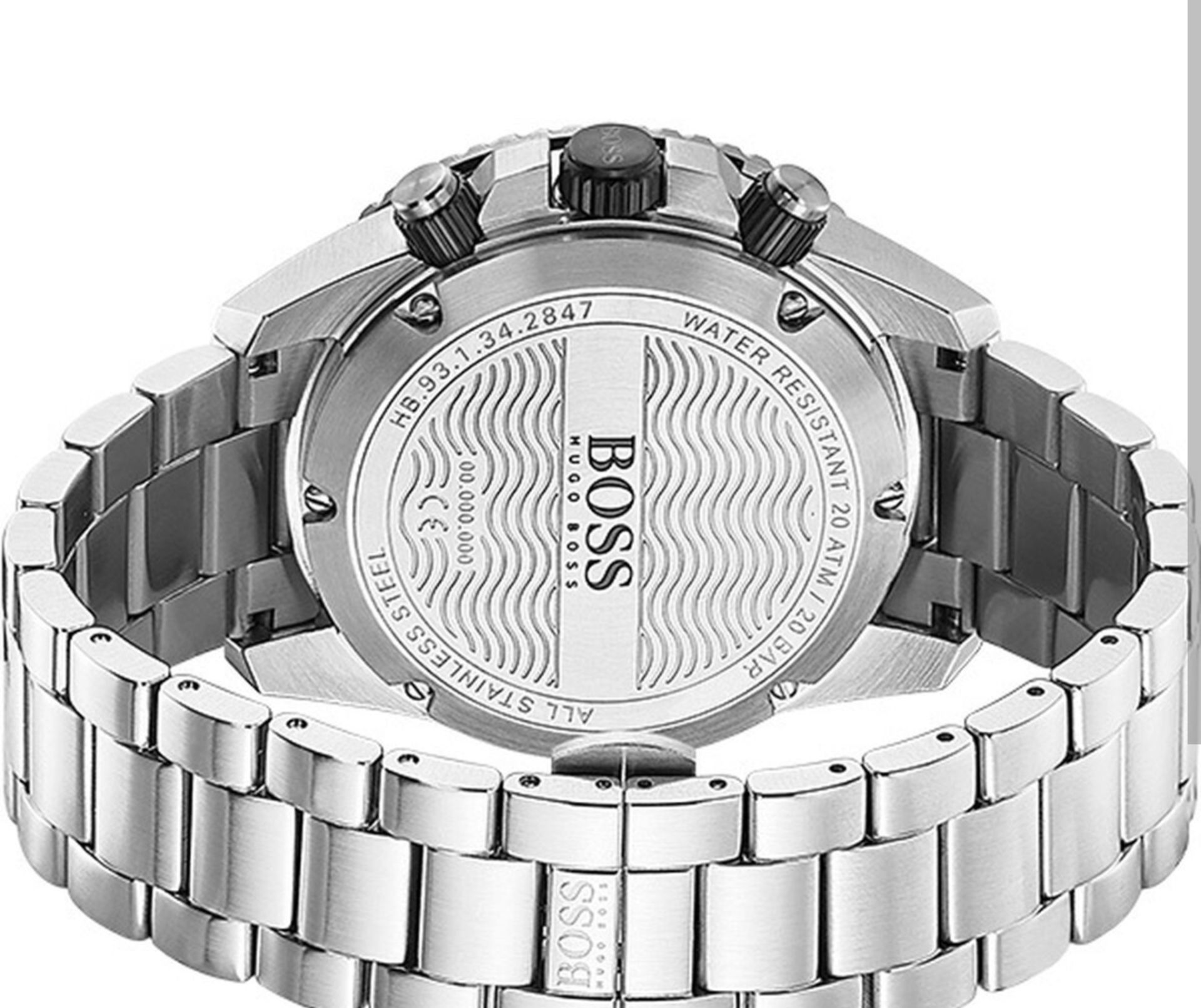 Hugo Boss 1513775 Men's Vela Silver Stainless Steel Bracelet Quartz Chronograph Watch - Image 6 of 10