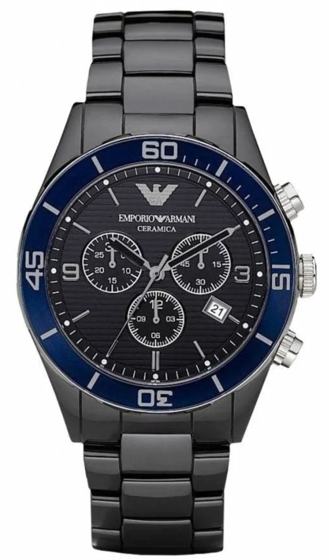 Emporio Armani AR1429 Men's Black Ceramica Chronograph Watch - Image 6 of 7