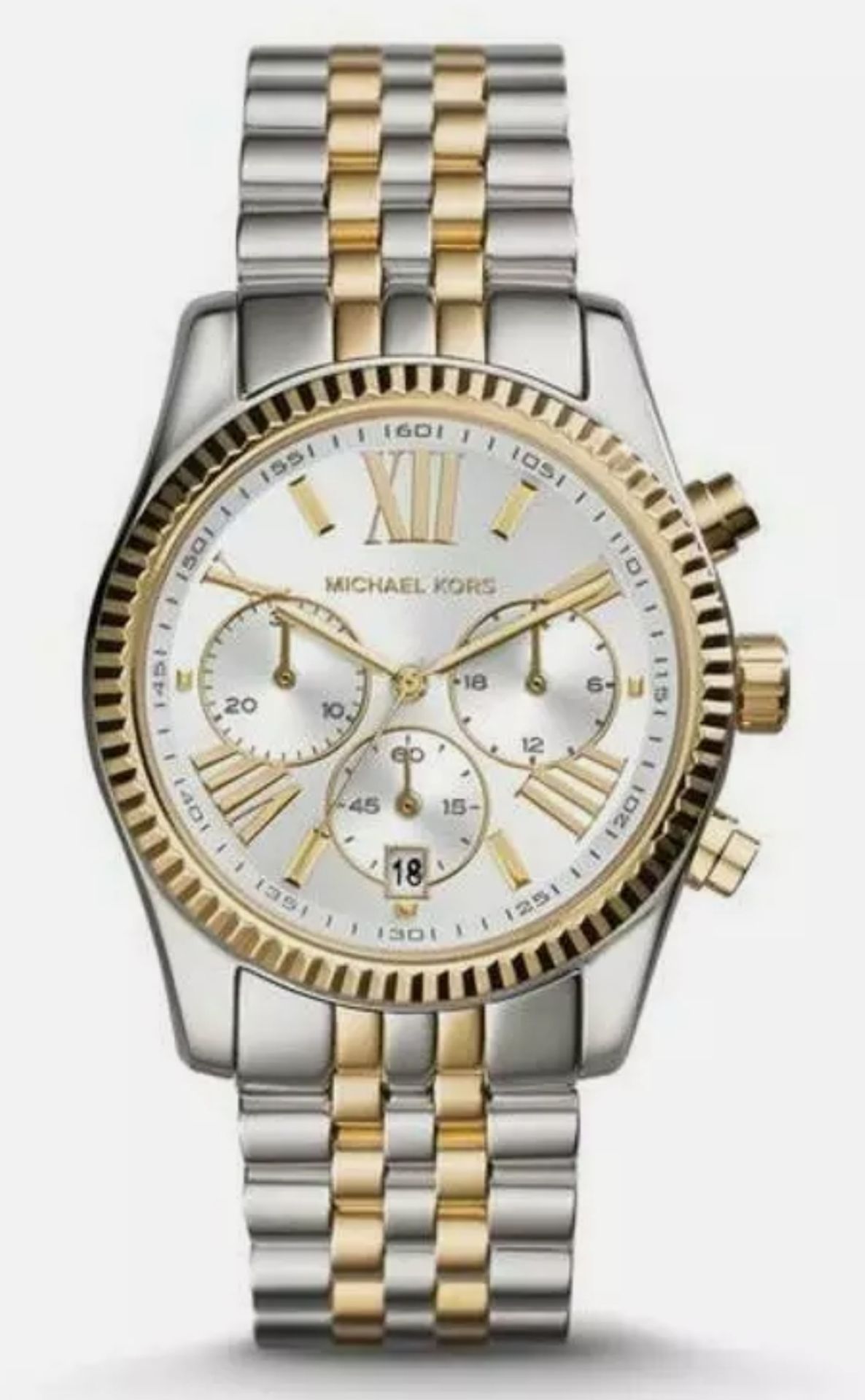 Michael Kors MK5955 Lexington Chronograph Two Tone Ladies Watch