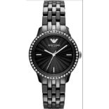Emporio Armani AR1478 Ladies Black Ceramica Quartz Watch