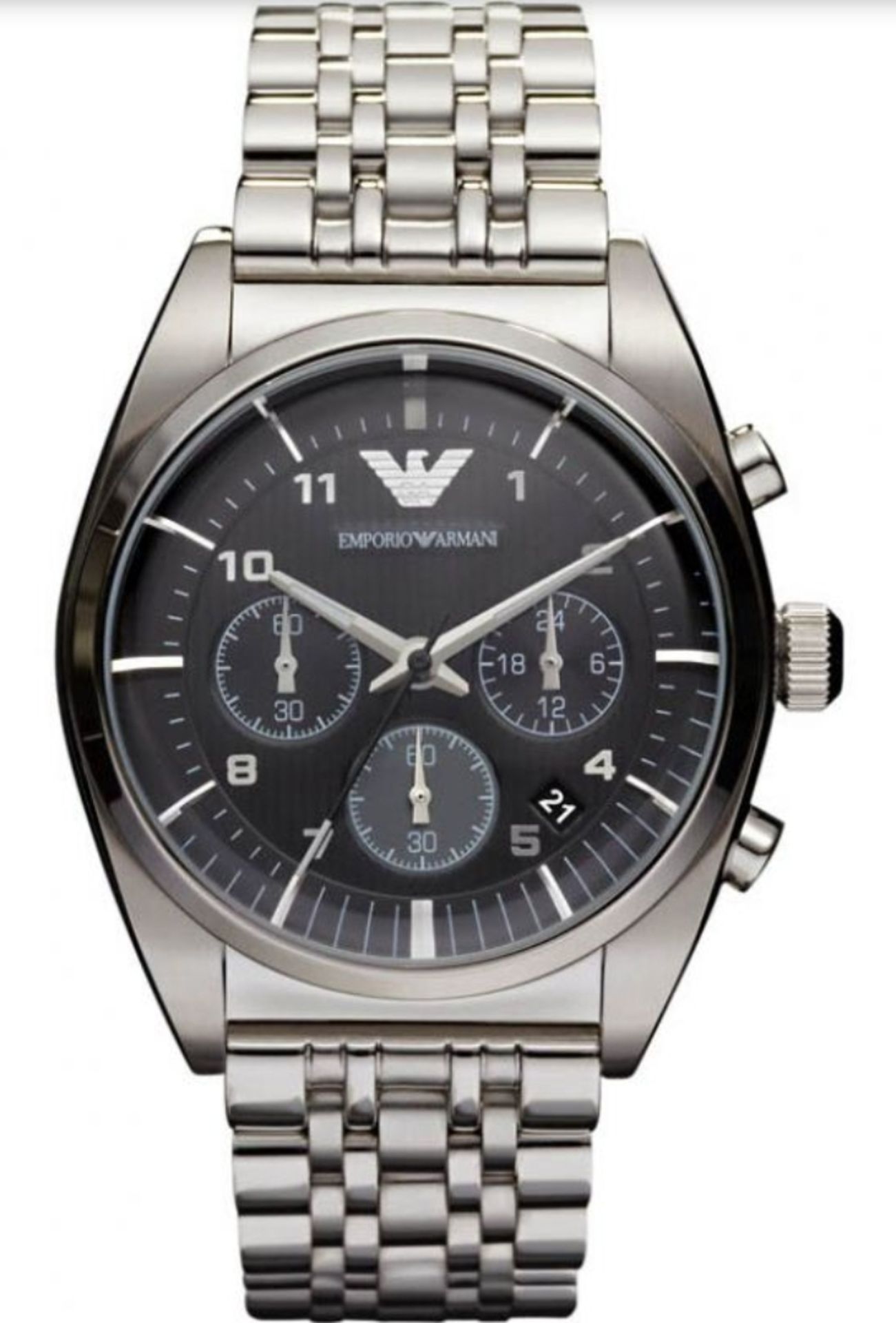 Emporio Armani AR0373 Men's Silver Bracelet Quartz Chronograph WatchæModel: AR0373.Case: Stainles...