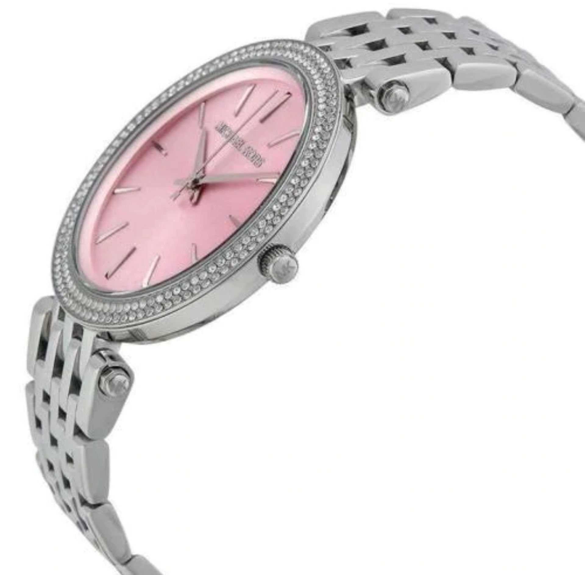 Michael Kors MK3352 Darci Pink & Silver Stainless Steel Ladies Watch - Image 4 of 8