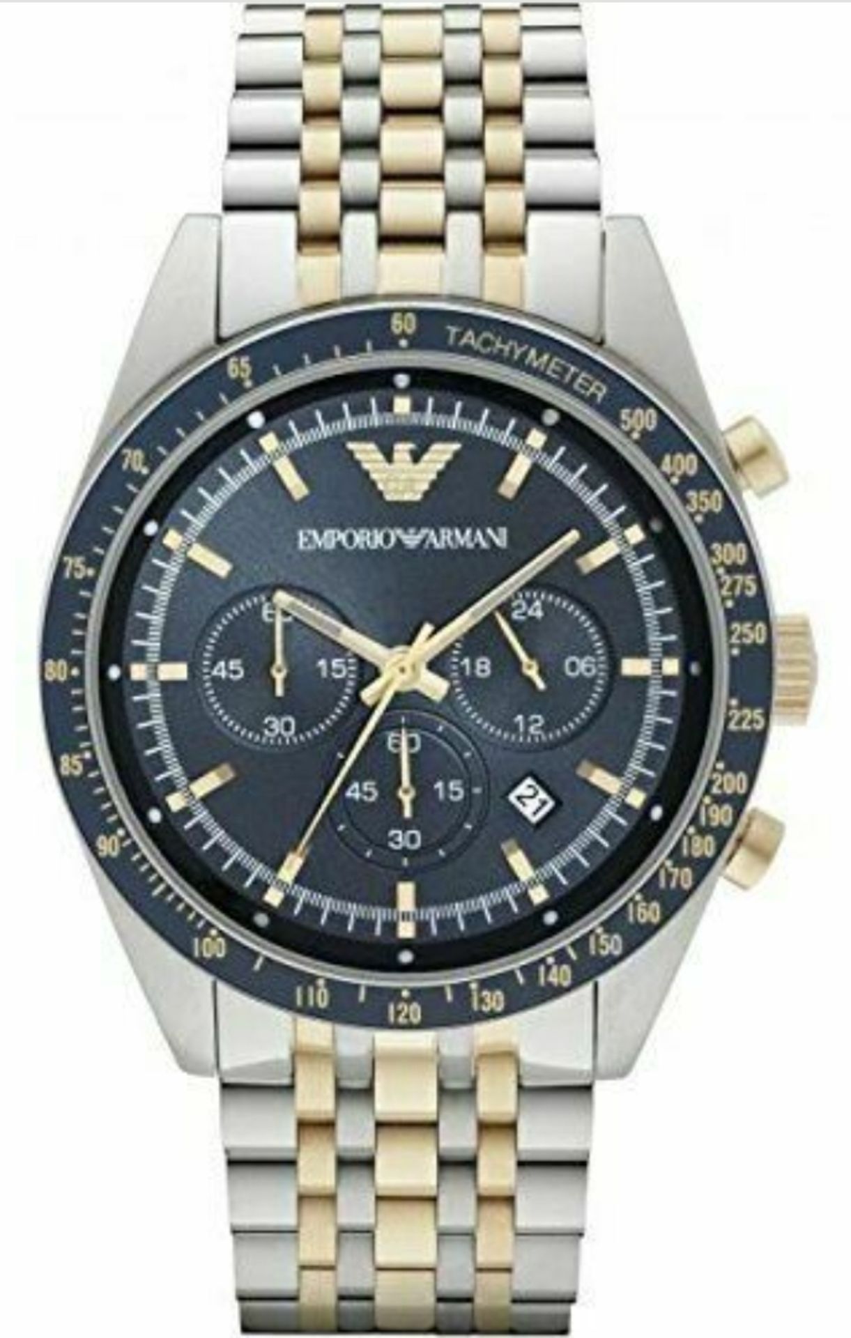 Emporio Armani AR6088 Men's Two Tone Quartz Chronograph Watch - Image 2 of 10