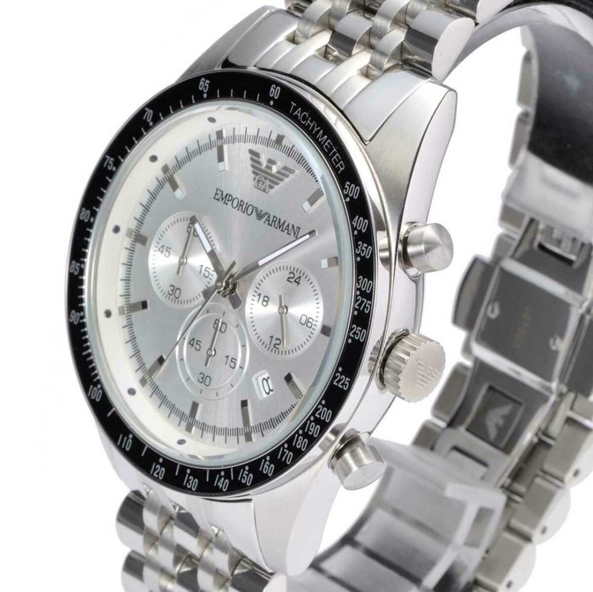 AR6073 Emporio Armani Men's Sportivo Silver Stainless Steel Chronograph Watch - Image 3 of 8