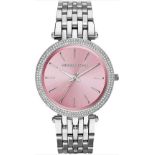 Michael Kors MK3352 Darci Pink & Silver Stainless Steel Ladies Watch