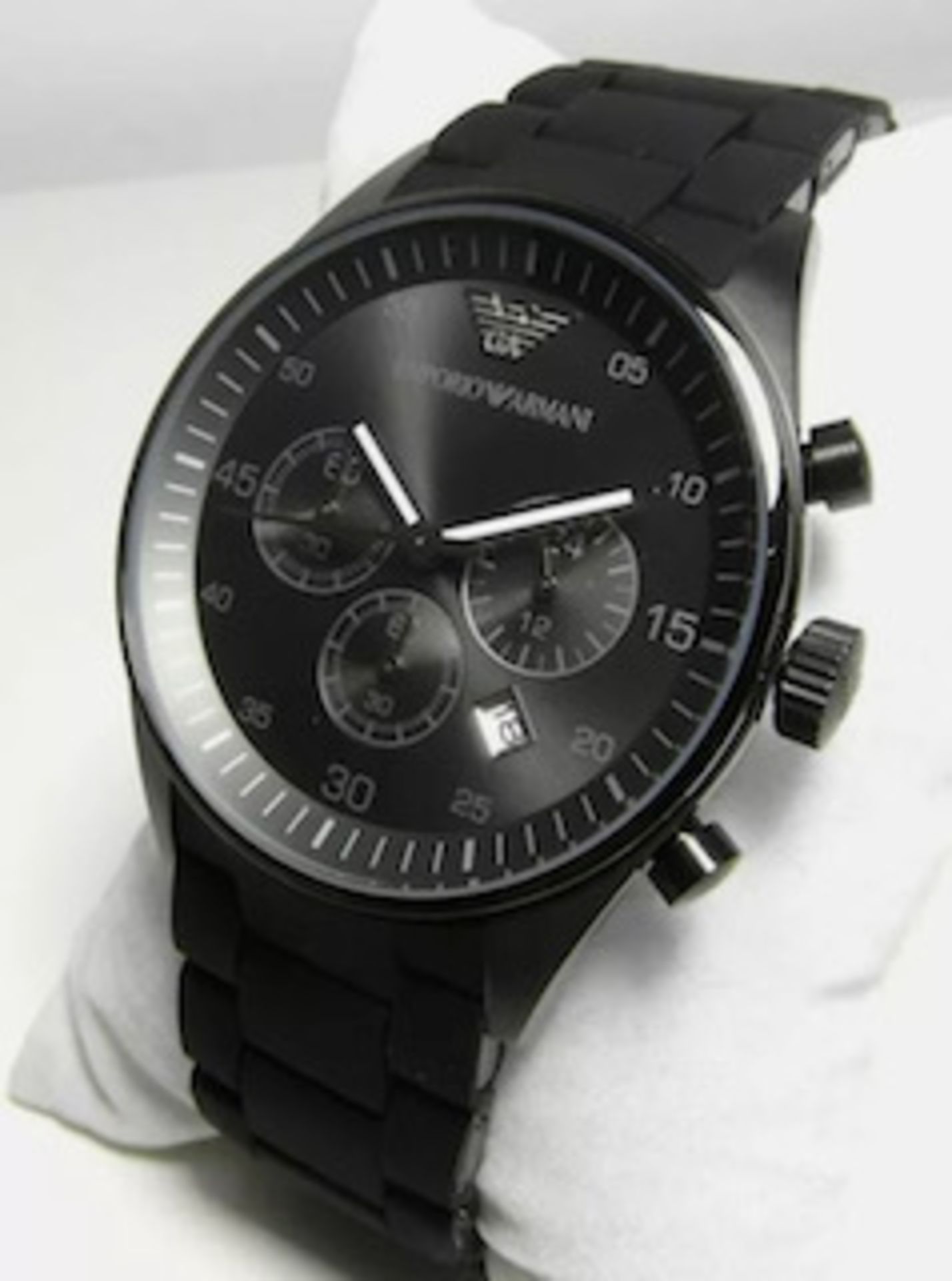 Emporio Armani AR5889 Men's Sportivo Black Dial Quartz Chronograph Watch - Image 3 of 5
