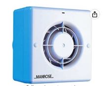 Brand New Boxed Manrose CF100T Centrifugal Bathroom / Toilet Extractor Fan with Timer RRP £40