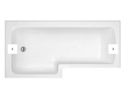 Brand New Lena White Left Hand Shower Bath - 1700 x 850mm RRP £400 *No VAT*