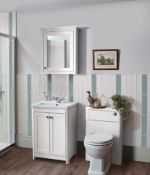 Country Living Wicklow Bathroom Mirror Cabinet - Matt White x 2 RRP £530 *No VAT*
