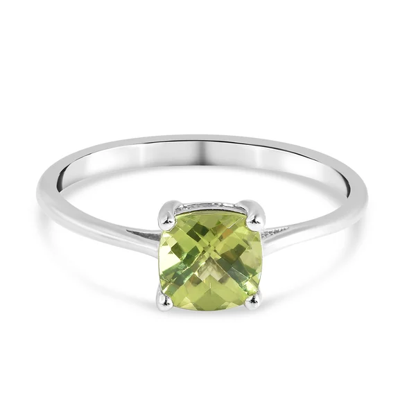 NEW!! 3 Piece Set - Hebei Peridot Solitaire Ring, Pendant and Stud Earrings - Image 3 of 7