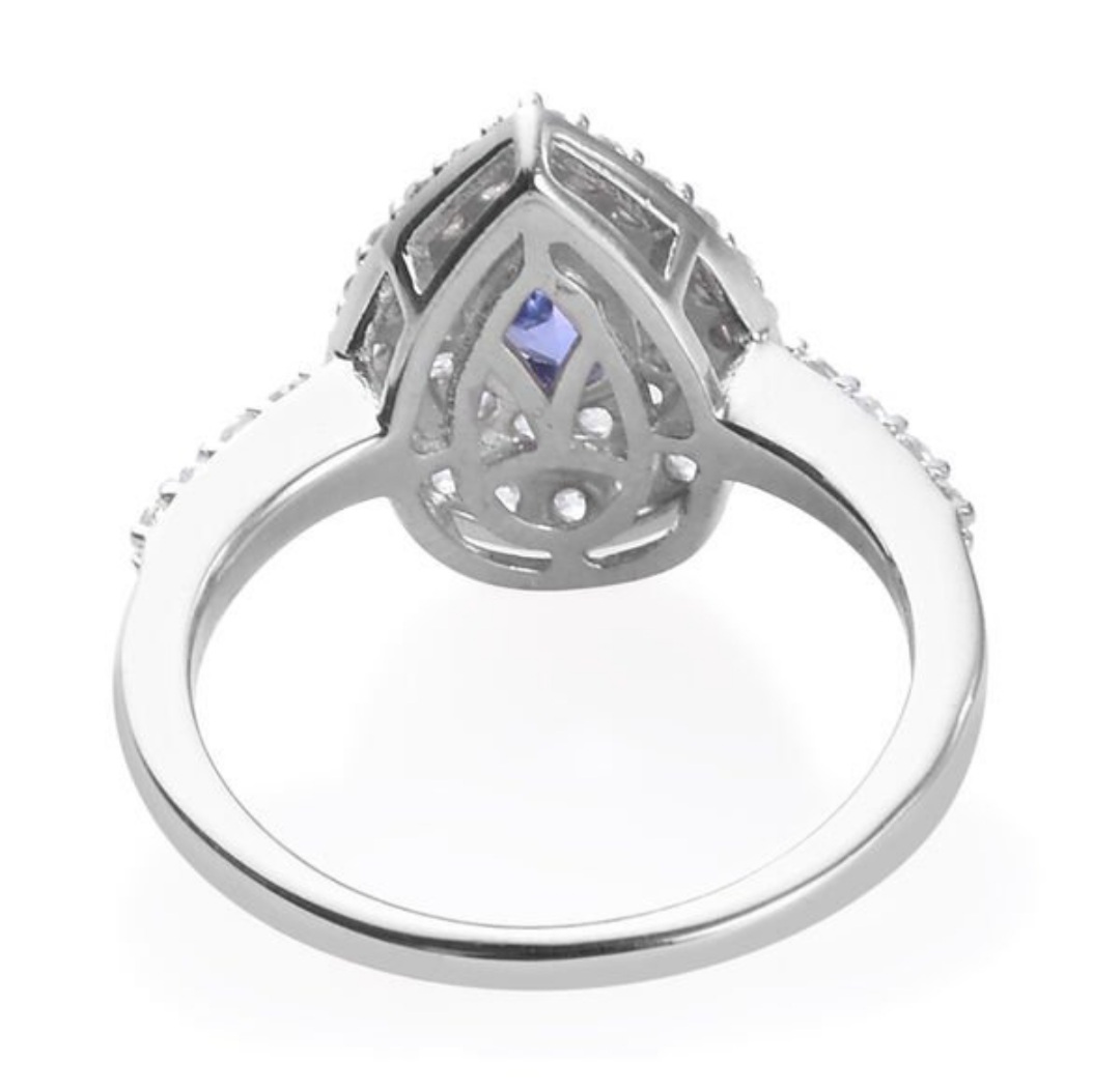 NEW!! AAA Tanzanite and Natural Cambodian Zircon Ring - Image 4 of 4