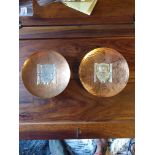 2x Vicky Industria Peruana Sterling Silver Accented Copper Plates