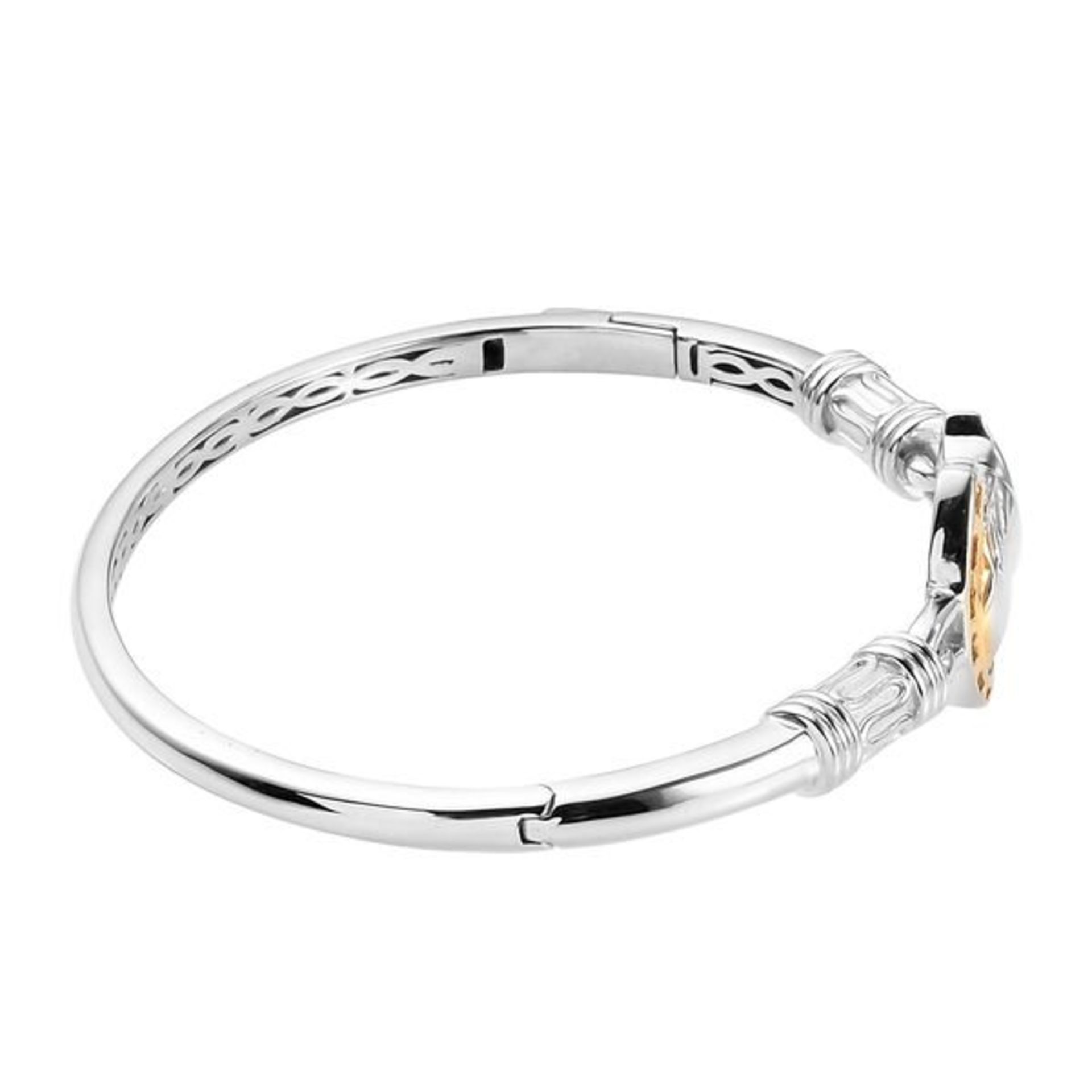 NEW!! Horse Bangle in Platinum and Gold Plated White Brass - Image 3 of 4
