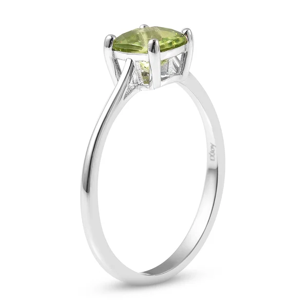 NEW!! 3 Piece Set - Hebei Peridot Solitaire Ring, Pendant and Stud Earrings - Image 4 of 7