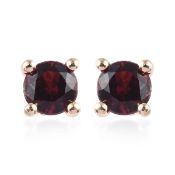 NEW!! 9K Yellow Gold Red Spinel Solitaire Stud Earrings
