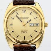 Omega / Constellation Chronometer Electronic F300 Day-Date - Gentlmen's Gold/Steel Wrist Watch