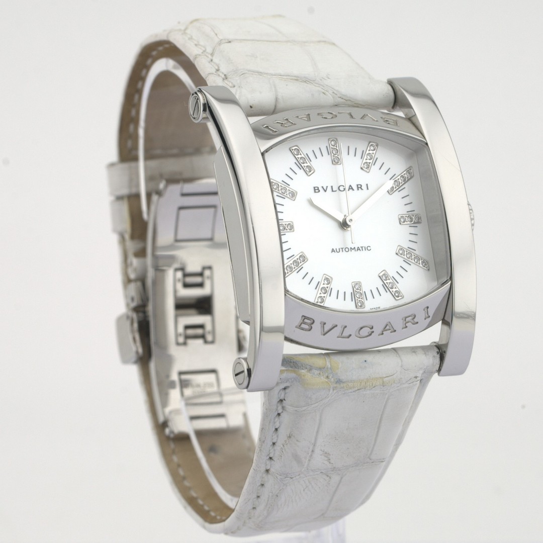 Bvlgari / AA44S Diamond Mother of pearl dial - Gentlmen's Steel Wrist Watch - Image 5 of 11