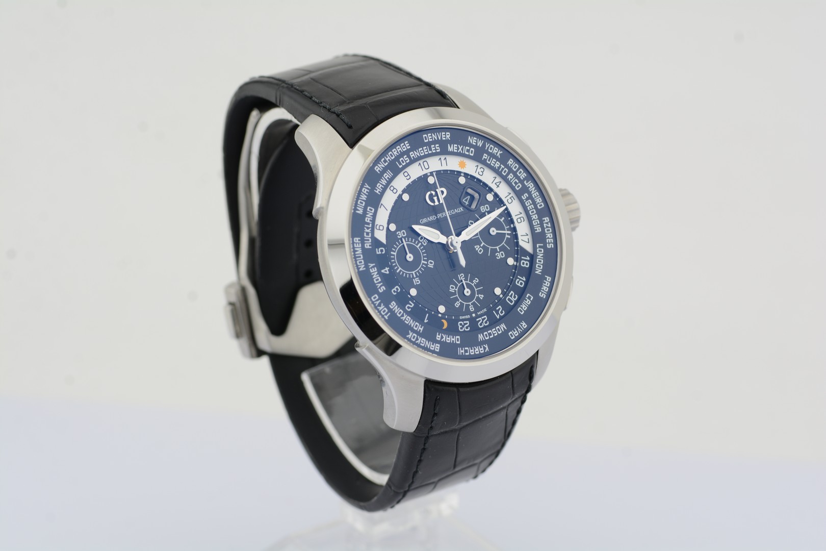 Girard-Perregaux / Traveller - World Timer WW.TC Chronograph - Gentlmen's Steel Wrist Watch - Image 3 of 10