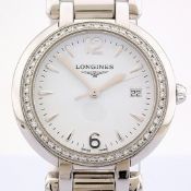 Longines / Primaluna Diamonds - Lady's Steel Wrist Watch