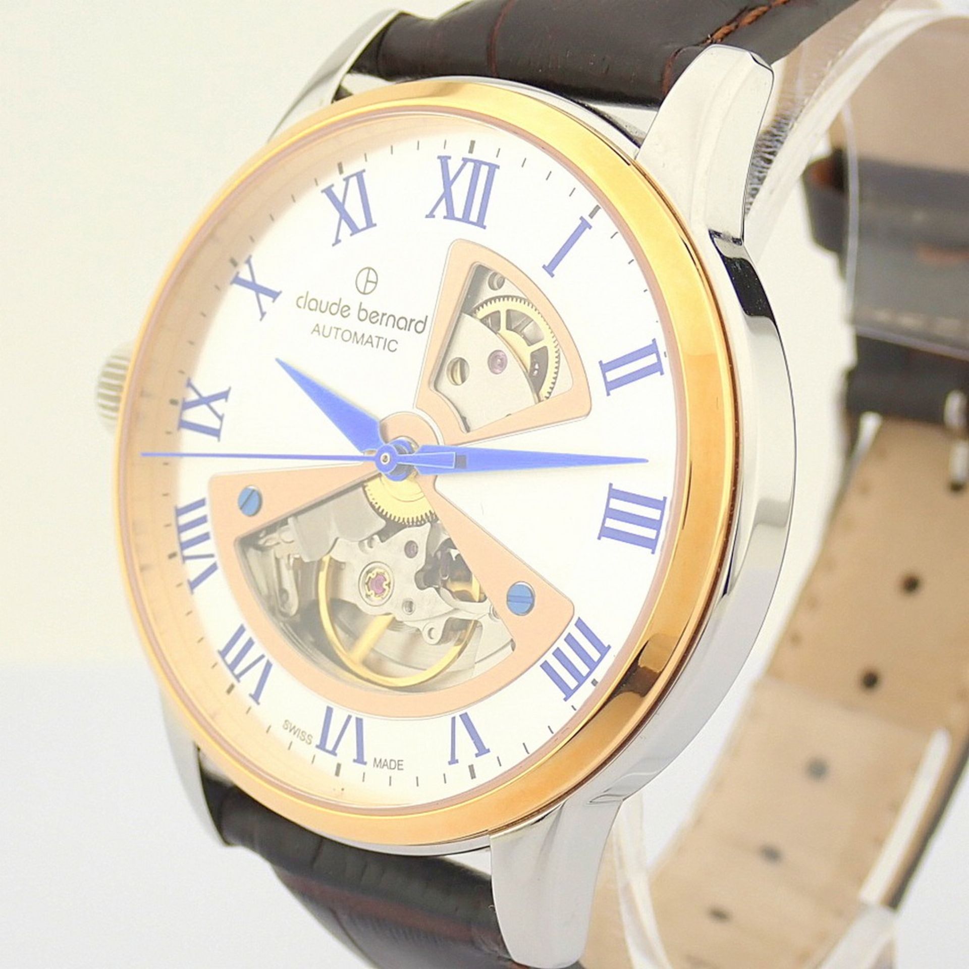 Claude Bernard / Open Heart / Diamond / Automatic Full Set - (New) Leather / Gentlmen's - Image 7 of 11