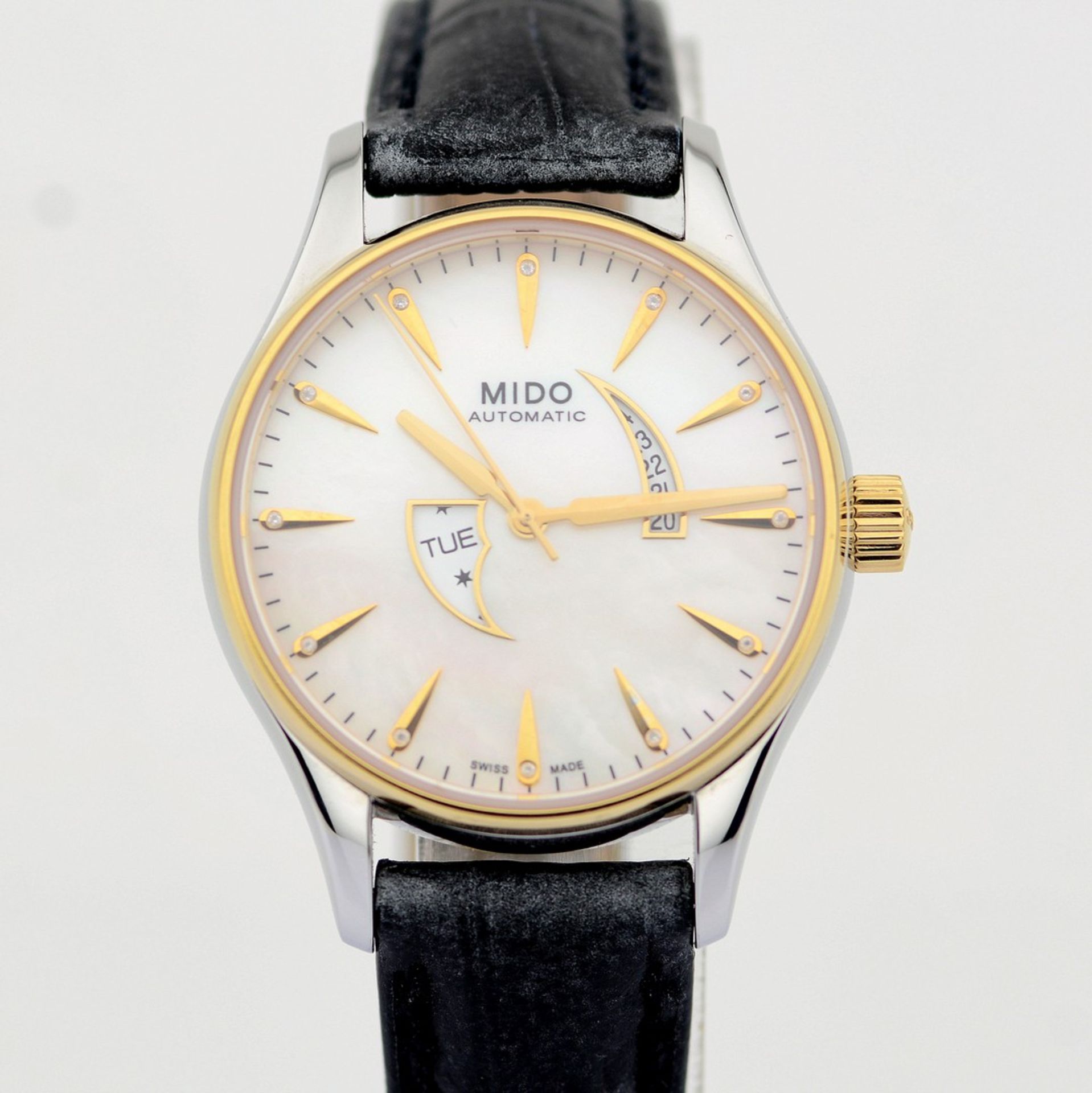 Mido / Belluna Mother of Pearl Day - Date Automatic - Lady's Gold/Steel Wrist Watch - Image 4 of 12