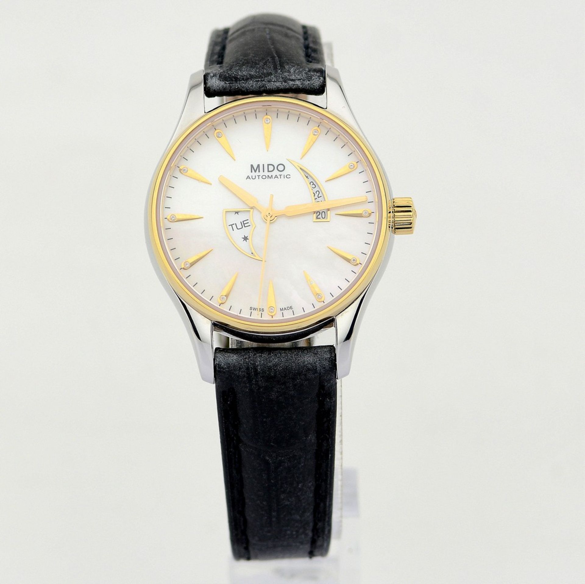 Mido / Belluna Mother of Pearl Day - Date Automatic - Lady's Gold/Steel Wrist Watch - Image 3 of 12