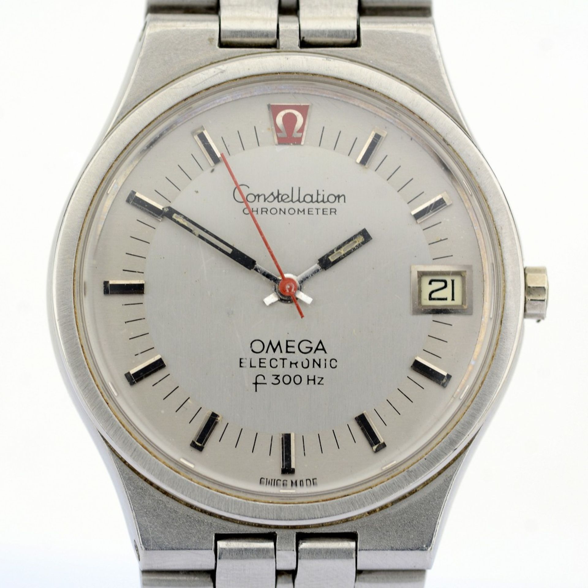 Omega / Constellation Chronometer Electronic f300Hz Date 36 mm - Gentlmen's Steel Wrist Watch