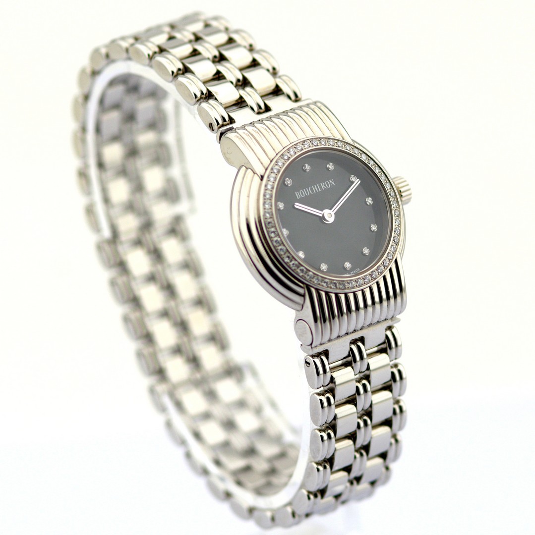 Boucheron / AJ 411022 Diamond Dial Diamond Case - Lady's Steel Wrist Watch - Image 3 of 11