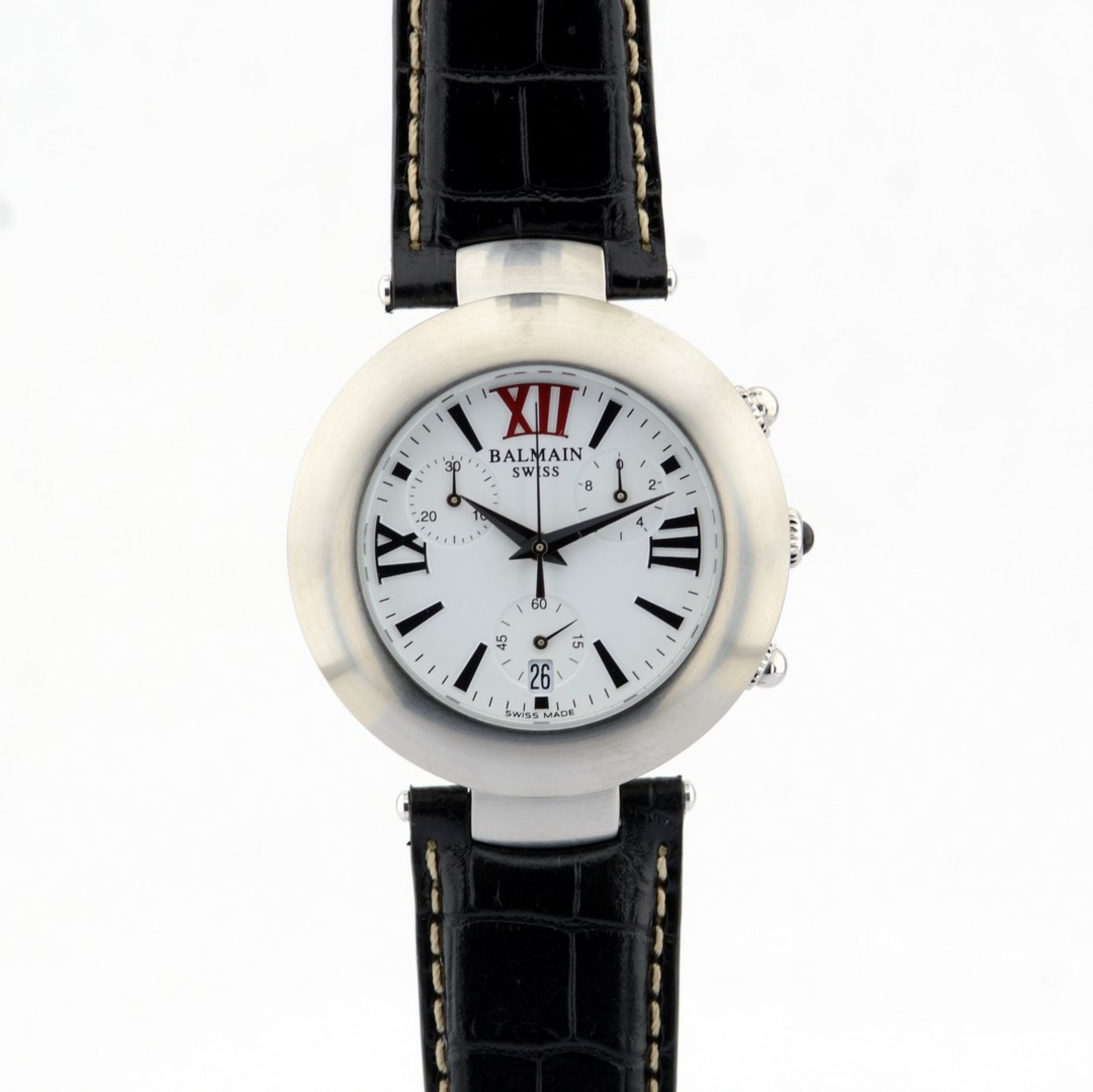 Pierre Balmain / Swiss Chronograph Date - Gentlmen's Steel Wrist Watch - Image 4 of 10