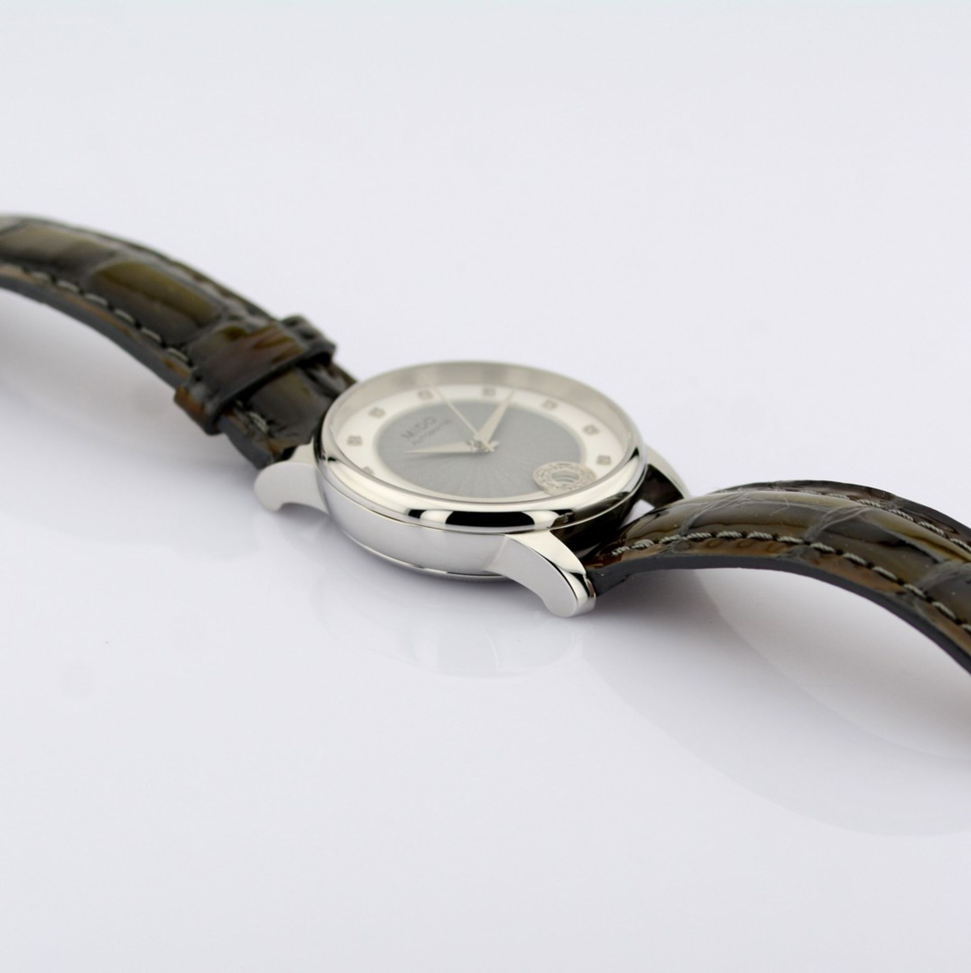 Mido / Automatic Diamonds Date - Unisex Steel Wrist Watch - Image 8 of 11