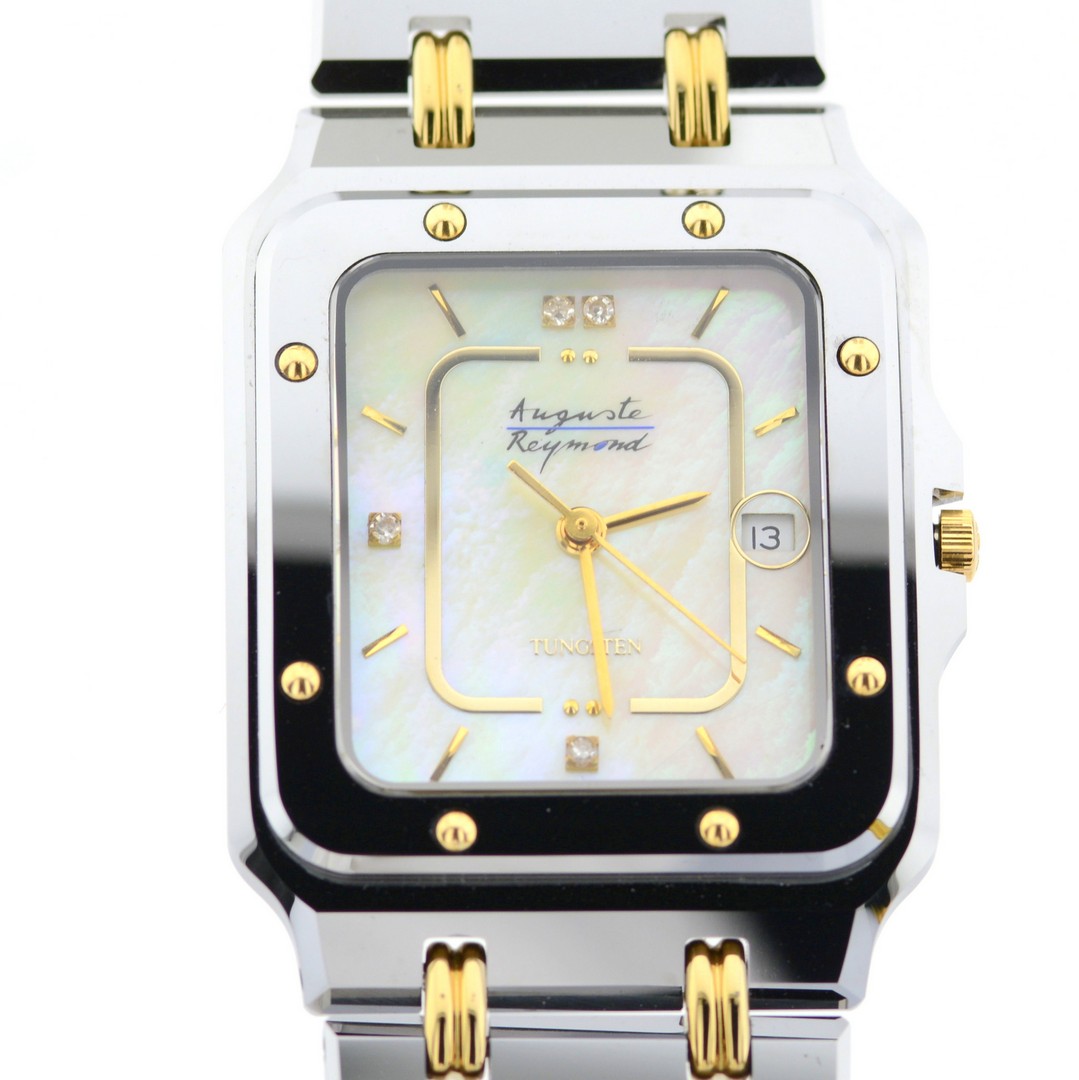 Auguste Reymond / Tungsten Mother of pearl dial Date - Unisex Steel Wrist Watch