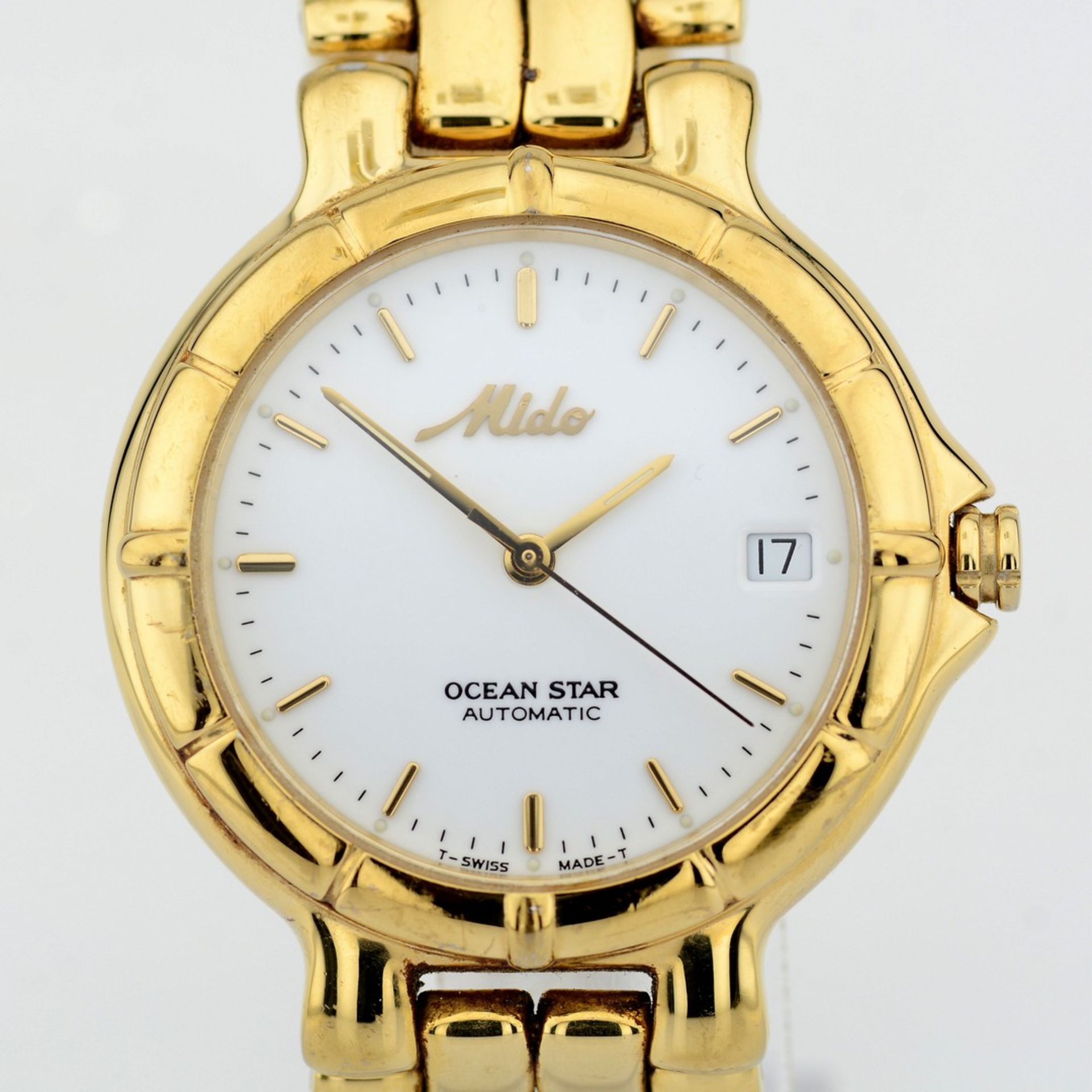 Mido / Ocean Star Automatic Date - Gentlmen's Gold-plated Wrist Watch