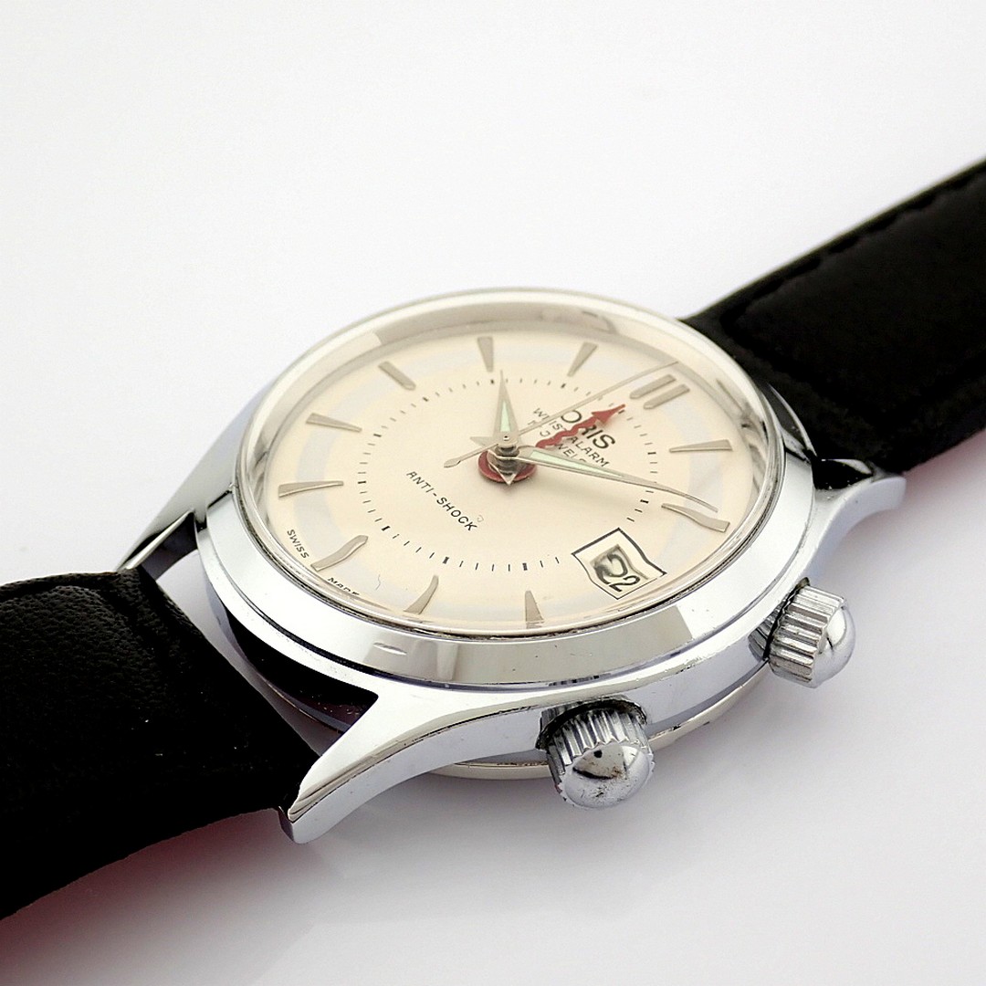 Oris / Wirstalarm 17 Jewels Anti-Shock - Gentlmen's Steel Wrist Watch - Image 7 of 9