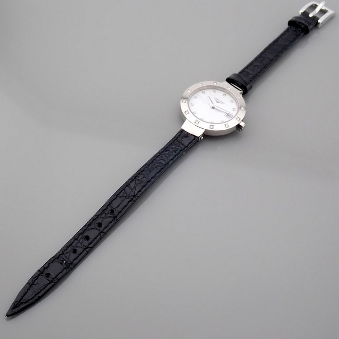 Longines / L5.175 Diamond Bezel & Dial - Lady's Steel Wrist Watch - Image 6 of 6