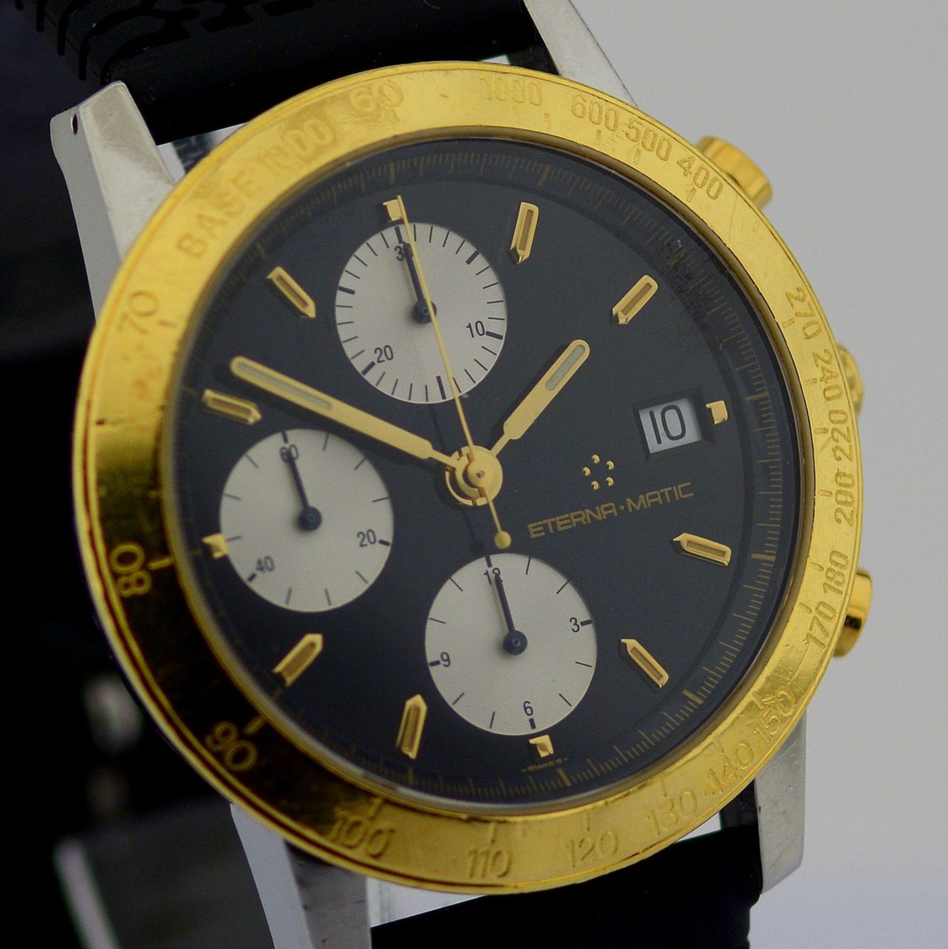 Eterna-Matic / Kontiki Chronograph - Gentlmen's Gold/Steel Wrist Watch - Image 5 of 10